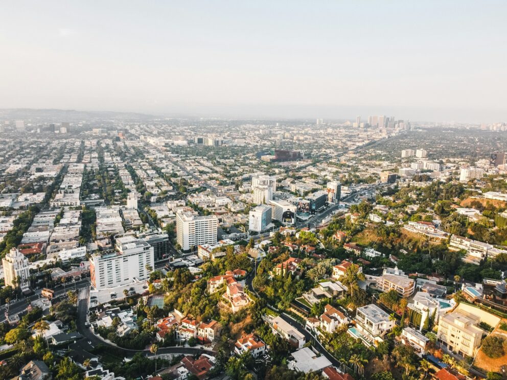 aerial view of Beverly Hills