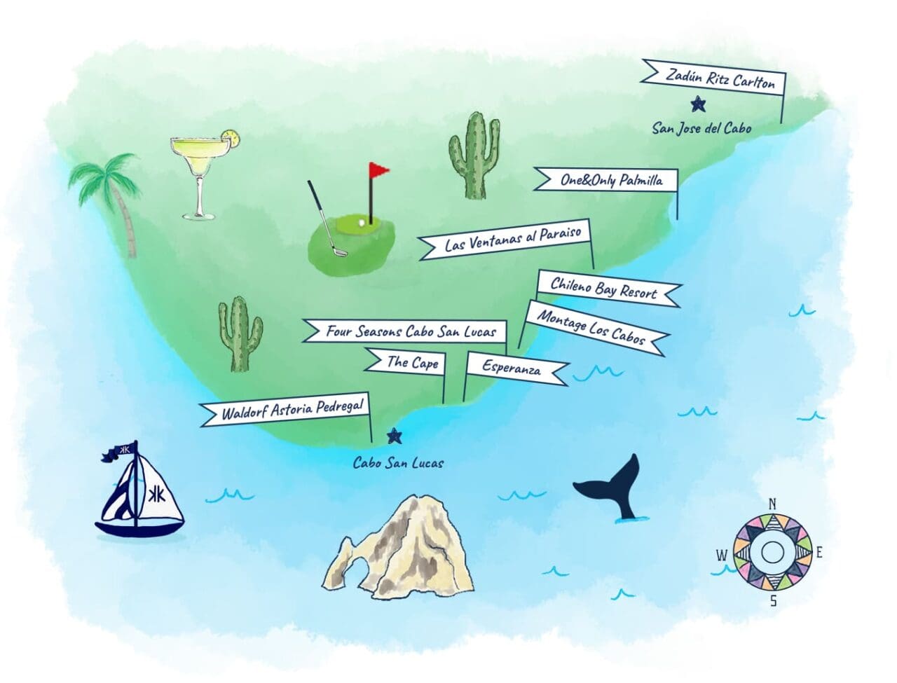 KKTWW Cabo Cheat Sheet Map
